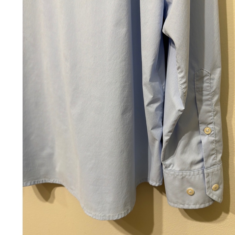 Tommy Bahama Siesta Key Mens Large Light Blue Striped Performance Shirt Large - Picture 3 of 9